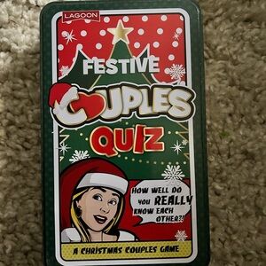Festive Couples Quiz Card Game - Green and Red